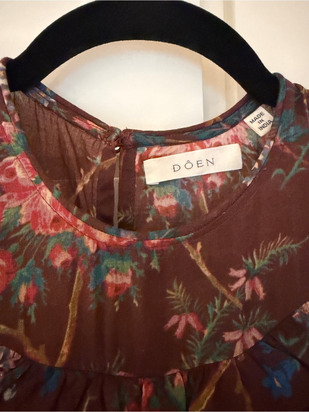 Dôen Aster Dress Bordeaux Winter Floral XS - Picture 10 of 17